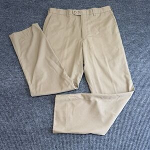 JB Britches Torino Khaki Pants Men's 33R Made in Italy 100% Worsted Wool